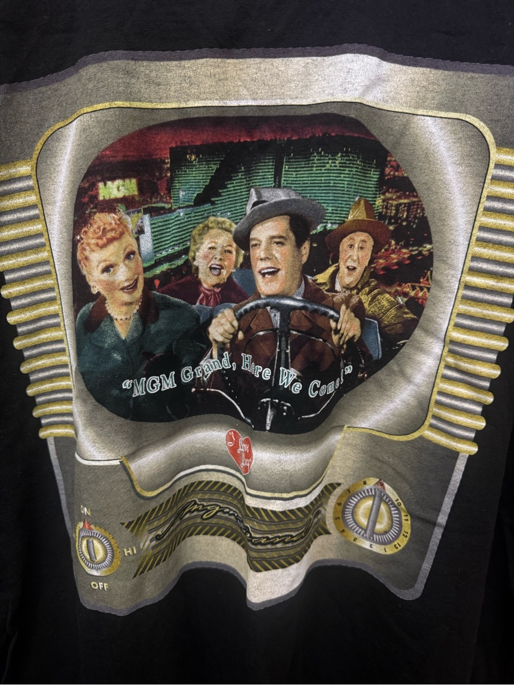 MGM Grand las Vegas 1998 (I Love Lucy) Vintage XL T-Shirt VG+ - Picture 2 of 6